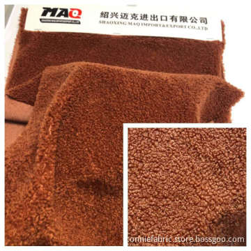 100% Polyester Teddy Fleece Fabric with Dyed